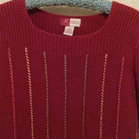 JM Collection med cotton short sleeve sweater - Picture 2 of 7